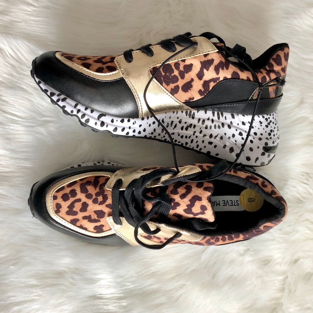 ‼️LAST ONE‼️Steve Madden NWT Cliff Animal Sneakers - Picture 6 of 7